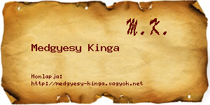 Medgyesy Kinga névjegykártya